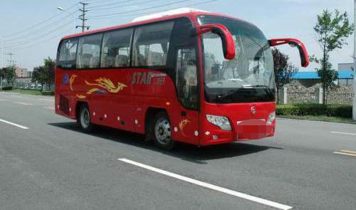 33 Seats Used Travel Bus , Golden Dragon 2nd Hand Bus With Diesel Motor