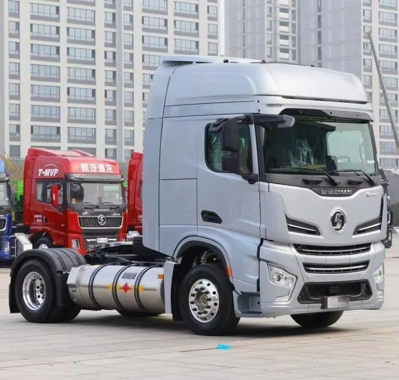 Low Cost Used Sha-cman De-long X6000 Natural Gas Tractor 4X2 530HP AMT LNG Truck for Intercity Transport