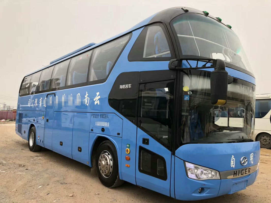Current New Arrival Used Higer Coach Bus 39 Seats Diesel Blue A