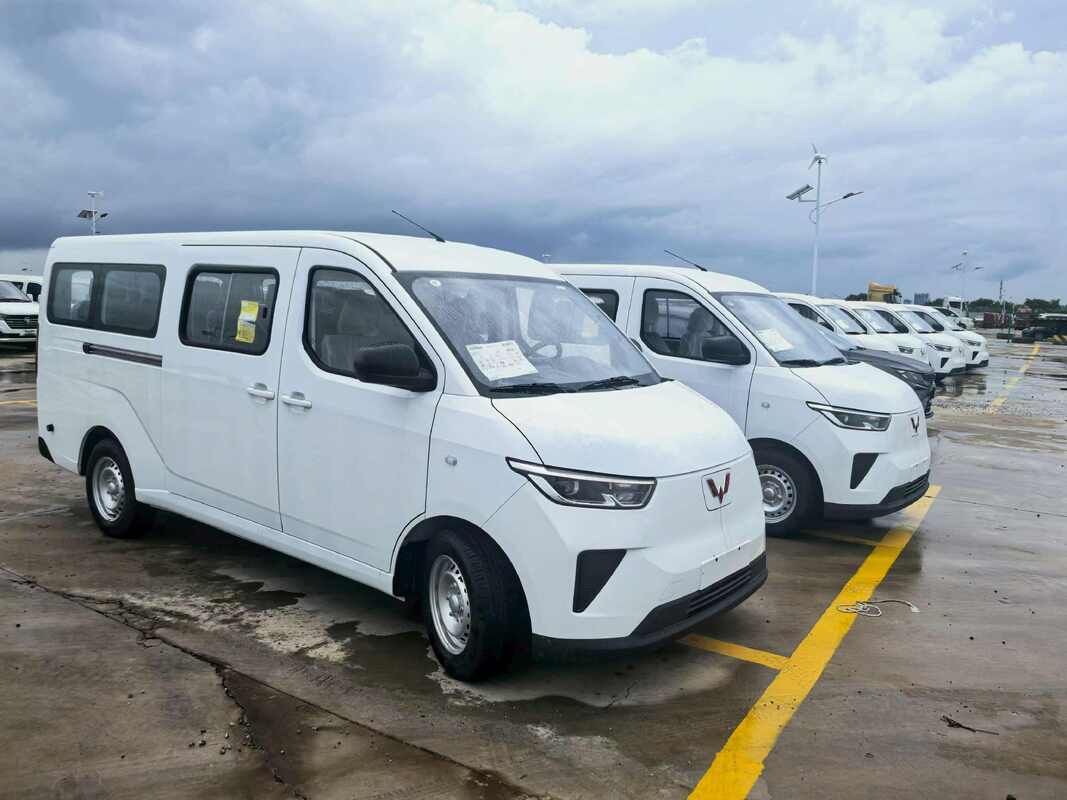 Wuling Yangguang EV, electric minibus, 9 seater electric passenger van, pure electric shuttle bus, light electric bus, LHD electric microbus
