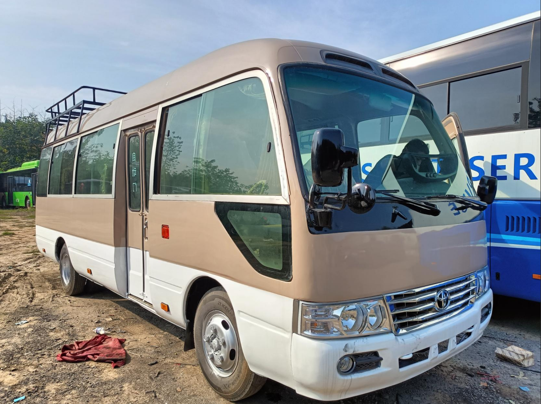 Toyota Coaster Minibus LHD 4 Cylinder Gasoline and Diesel Engine Passenger Coach Bus for Export