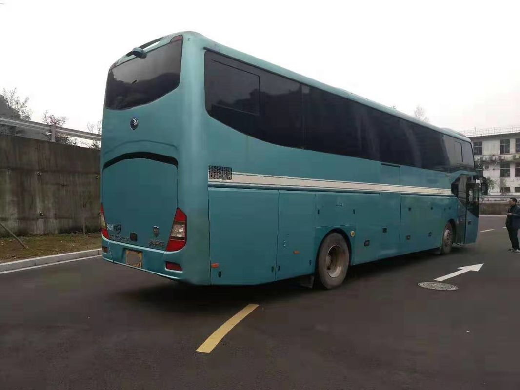 Euro Four Emission 49 Seats Used Yutong Buses One And A Half Layer Second Hand Coaster With A / C