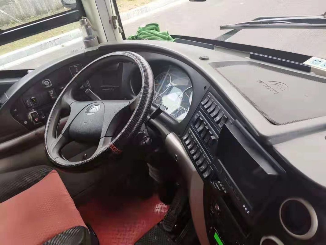 Euro Four Emission 49 Seats Used Yutong Buses One And A Half Layer Second Hand Coaster With A / C