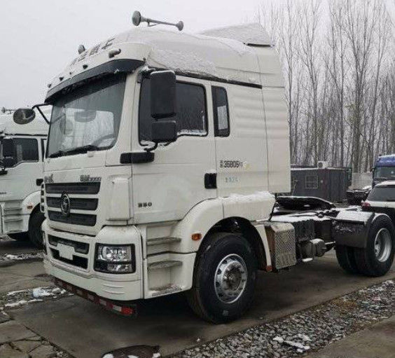 White Shacman Brand Used Tractor Trailers 350hp Euro V Manual Diesel 2017 Year