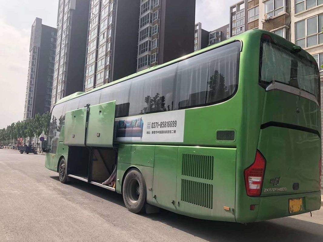 2012 Year Yutong Used Coach Bus 61 Seat / High Roof Green Used Commercial Bus