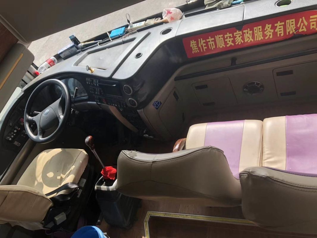 2012 Year Yutong Used Coach Bus 61 Seat / High Roof Green Used Commercial Bus