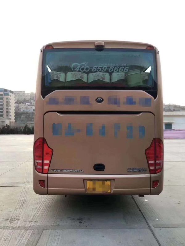 ZK6122 49 / 55 Seats Yutong Used Coaster Bus Diesel Left Hand Driver Door Face Trip 2013 - 2016 Year