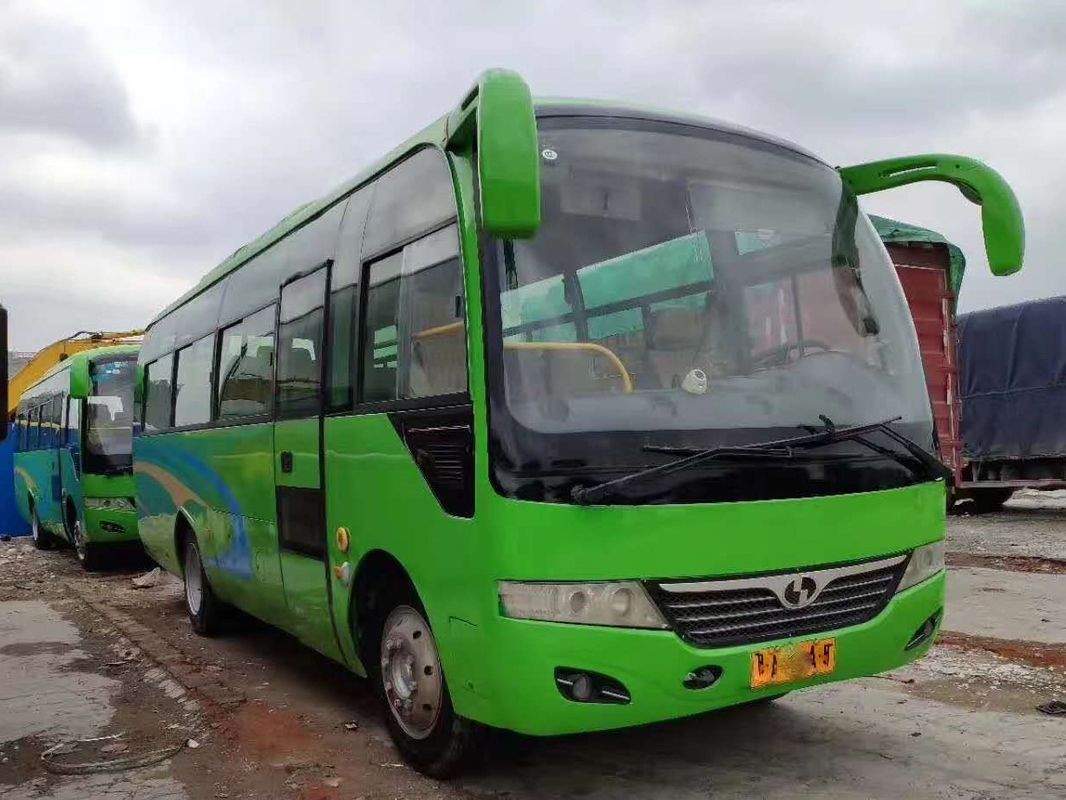 Left Side Drive Green Second Hand Tourist Bus 35 Seat Diesel Euro IV 8045mm Length
