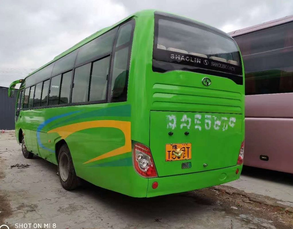 Left Side Drive Green Second Hand Tourist Bus 35 Seat Diesel Euro IV 8045mm Length
