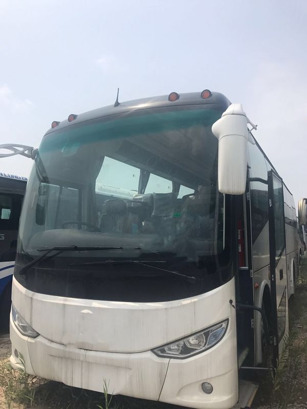 Diesel Used Coach Bus Shenlong Brand White 50 Seat RHD Drive Mode 2018 Year