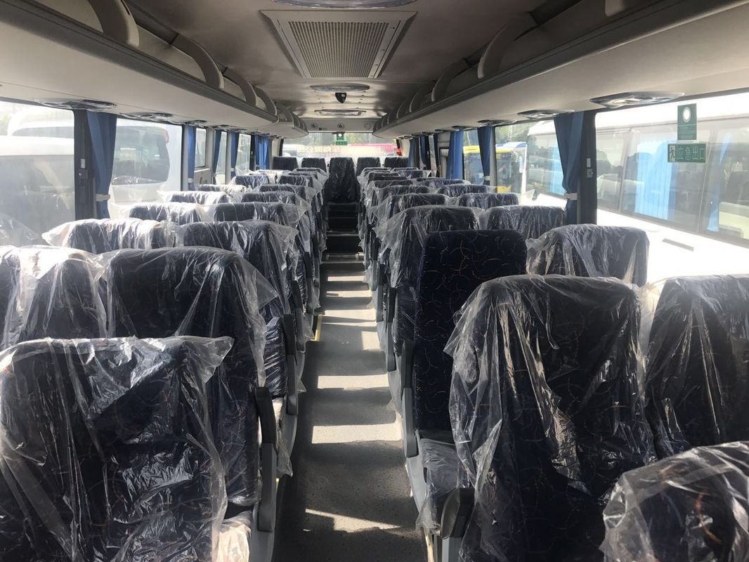 Diesel Used Coach Bus Shenlong Brand White 50 Seat RHD Drive Mode 2018 Year