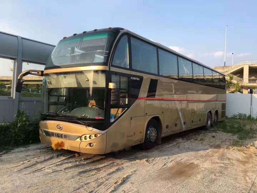 Strong Engine Large Used Commercial Bus 71 Seats Diesel Back Double Axles With AC Two Floor