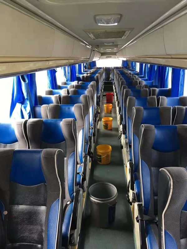 Strong Engine Large Used Commercial Bus 71 Seats Diesel Back Double Axles With AC Two Floor