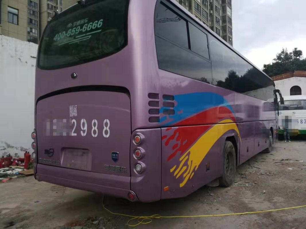 Left Hand Steering Used 55 Seater Bus 2011 Year 6120HY19 Purple With Leather Seats