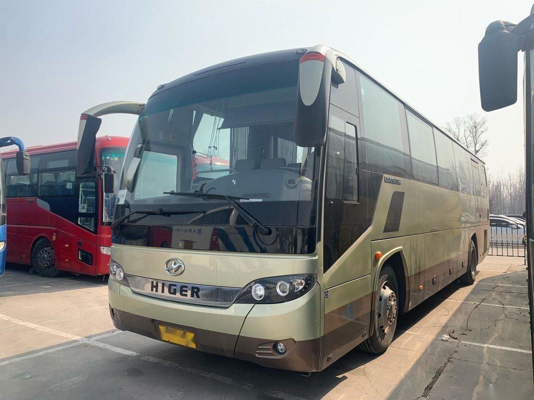 LHD Rear Engine Higer Brand Model KLQ6115 Passenger Bus Steel Chassis Used Coach Bus 53 Seats
