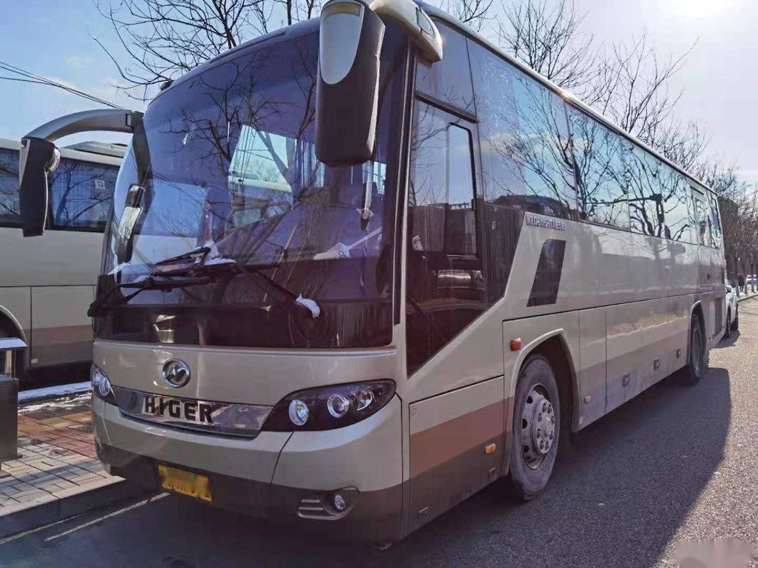 LHD Rear Engine Higer Brand Model KLQ6115 Passenger Bus Steel Chassis Used Coach Bus 53 Seats