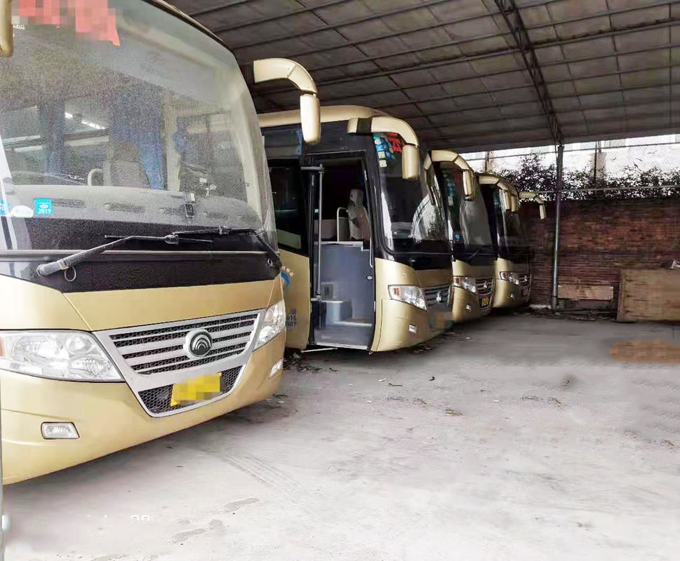 Diesel Front Engine Used Yutong Bus ZK6112D 52 Seats Yellow Left Hand Drive Model
