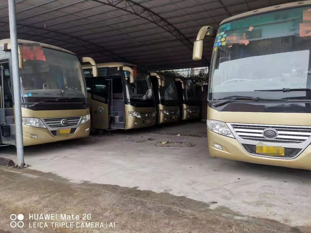 Diesel Front Engine Used Yutong Bus ZK6112D 52 Seats Yellow Left Hand Drive Model
