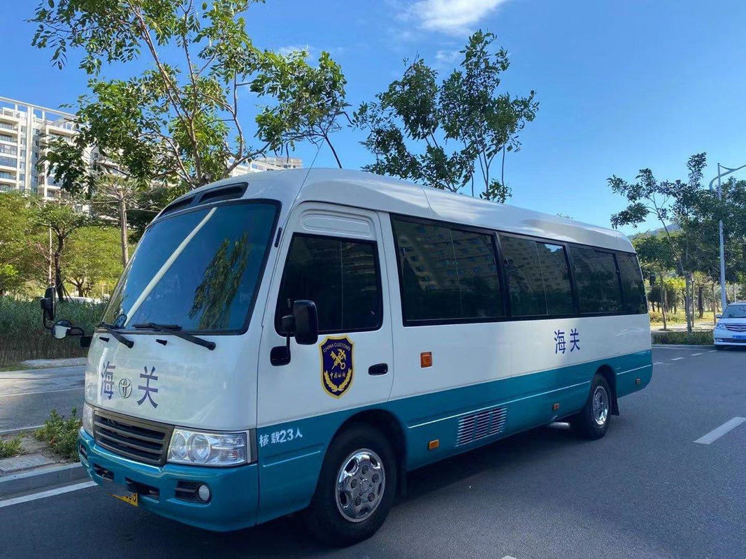 Used Toyota Coaster Bus 23 Seats Euro III Diesel Engine Low kilometer VIP seats