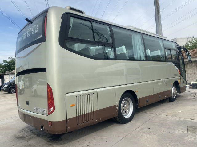 Used Tour Bus Zhongtong Brand 35seats Airbag Chassis Yuchai Rear Engine New Seats Big Capacity Bus 2+2layout