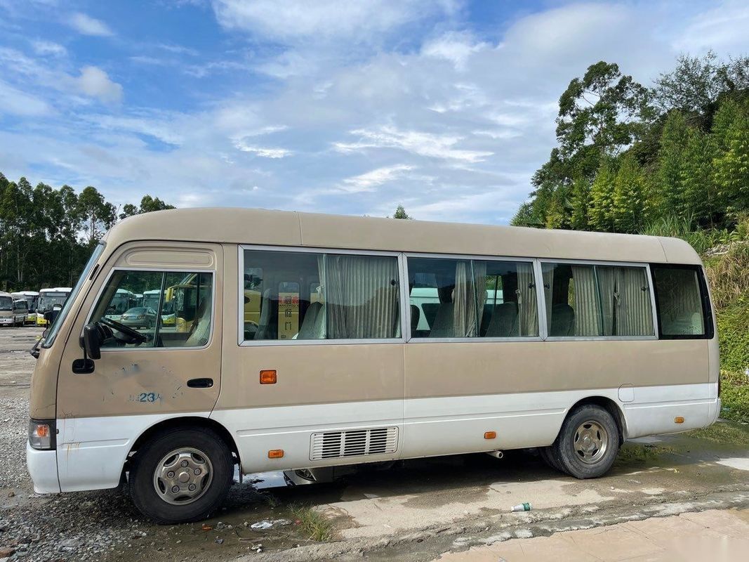 Toyota Brand Used Coaster Bus 23-30seats 3RZ Toyota Engine Gasoline Used mini Bus Left Steering