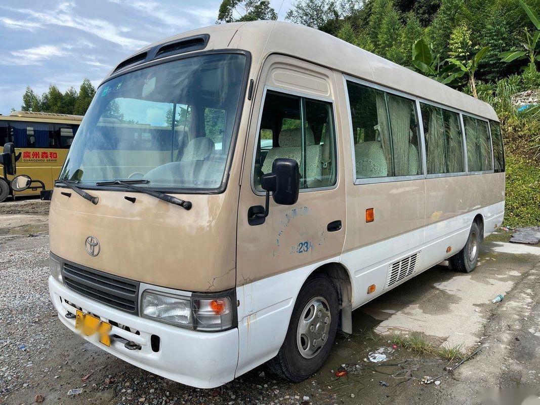 Toyota Brand Used Coaster Bus 23-30seats 3RZ Toyota Engine Gasoline Used mini Bus Left Steering
