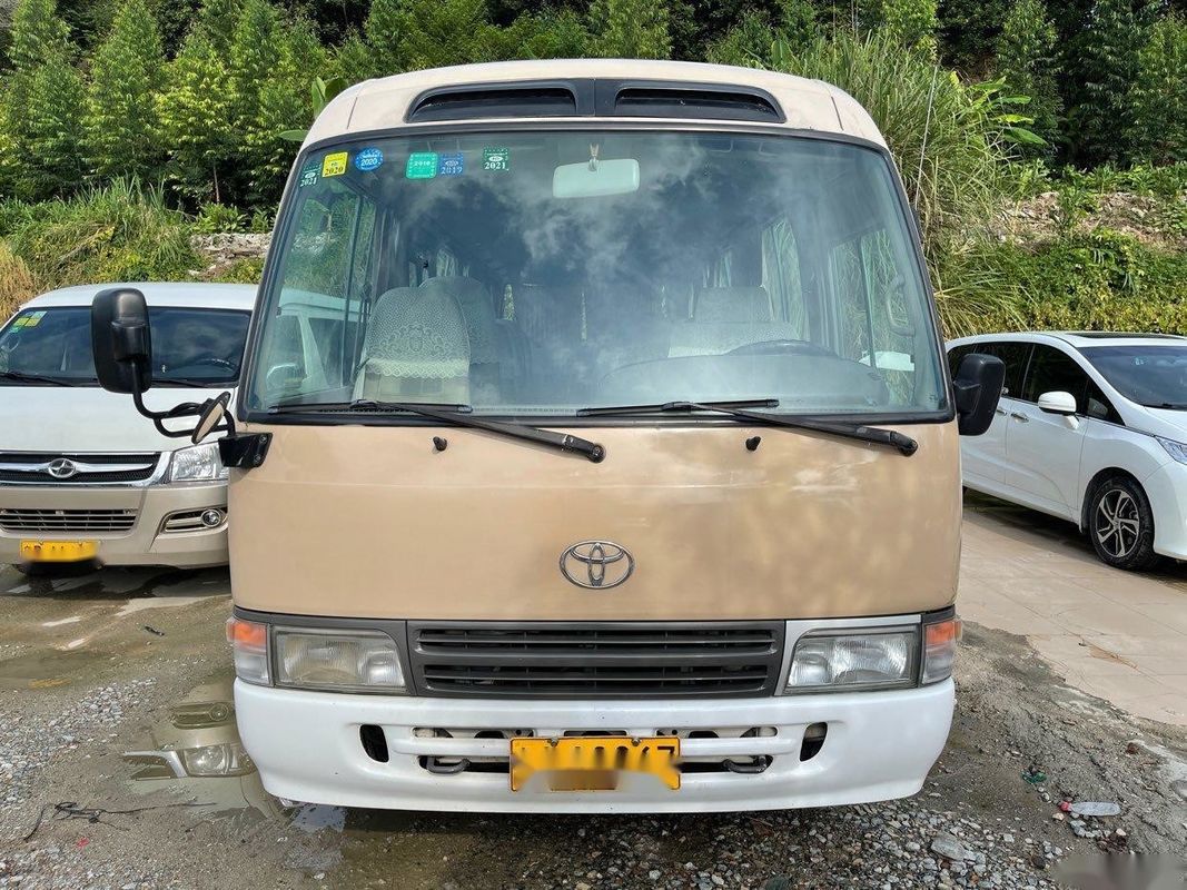 Toyota Brand Used Coaster Bus 23-30seats 3RZ Toyota Engine Gasoline Used mini Bus Left Steering