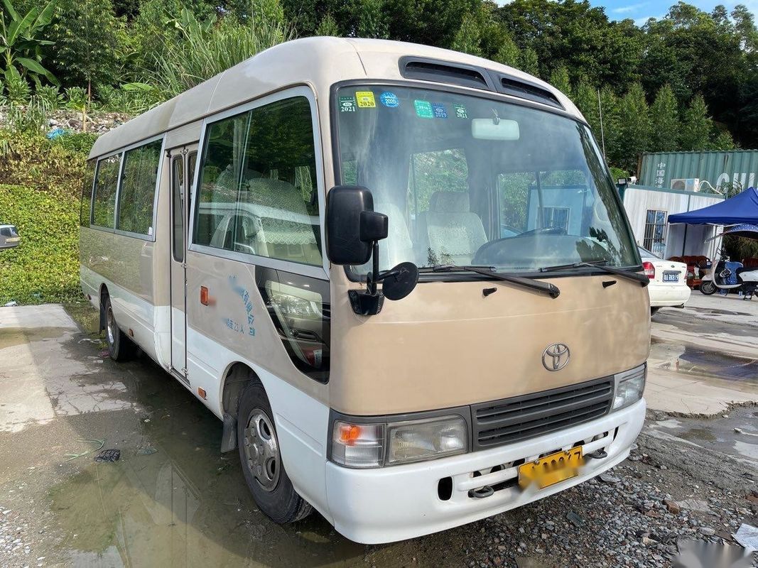 Toyota Brand Used Coaster Bus 23-30seats 3RZ Toyota Engine Gasoline Used mini Bus Left Steering
