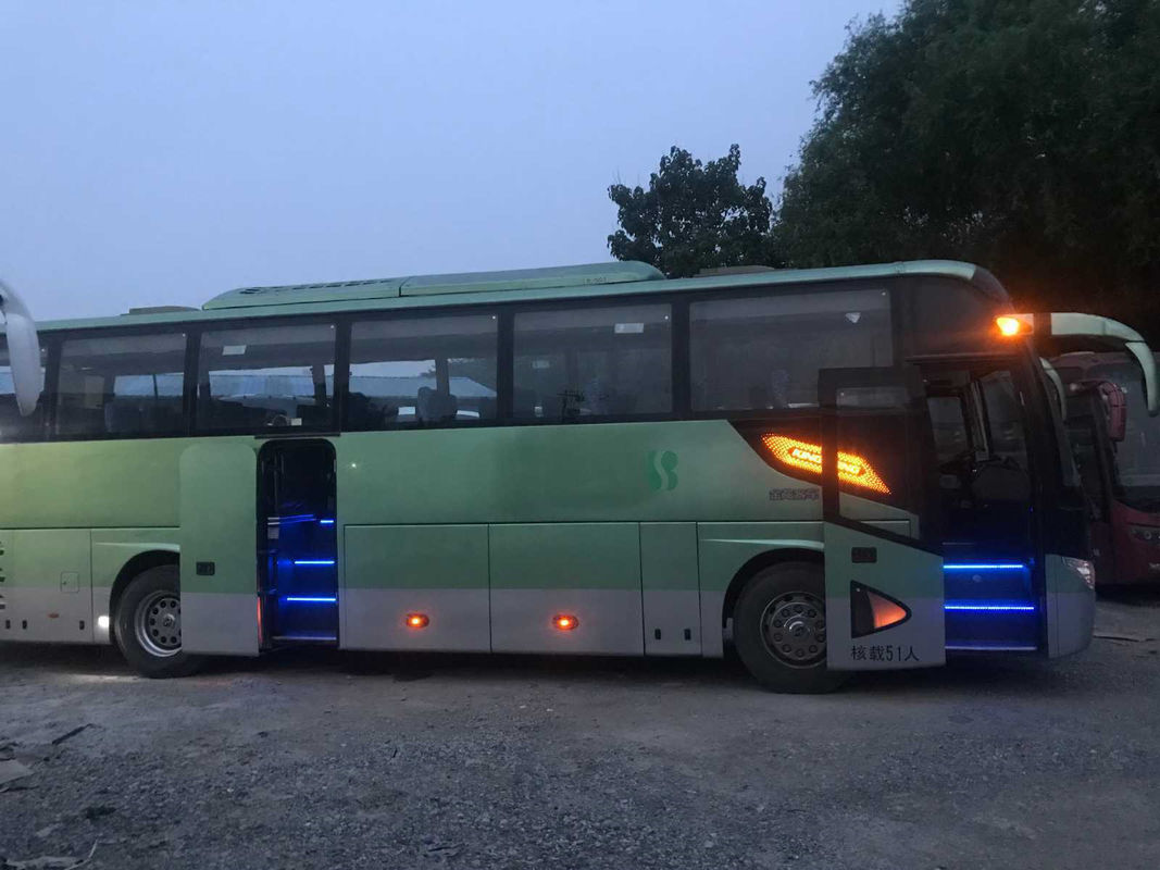Kinglong Bus Double Doors Used Coach Bus 51 Seats Airbag Chassis XMQ6113 Yuchai Rear Engine