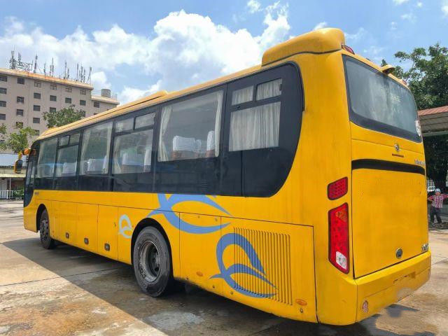 Used Kinglong Bus XMQ6110 Rear Engine Used Coach Bus Double Doors 50 Seats Euro IV Airbag Chassis