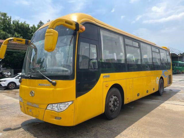 Used Kinglong Bus XMQ6110 Rear Engine Used Coach Bus Double Doors 50 Seats Euro IV Airbag Chassis