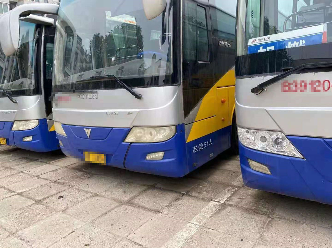 2011 Year 51 Seats Used Foton Bus BJ6120 Used Coach Bus New Seats Diesel Fuel LHD In Good Condition
