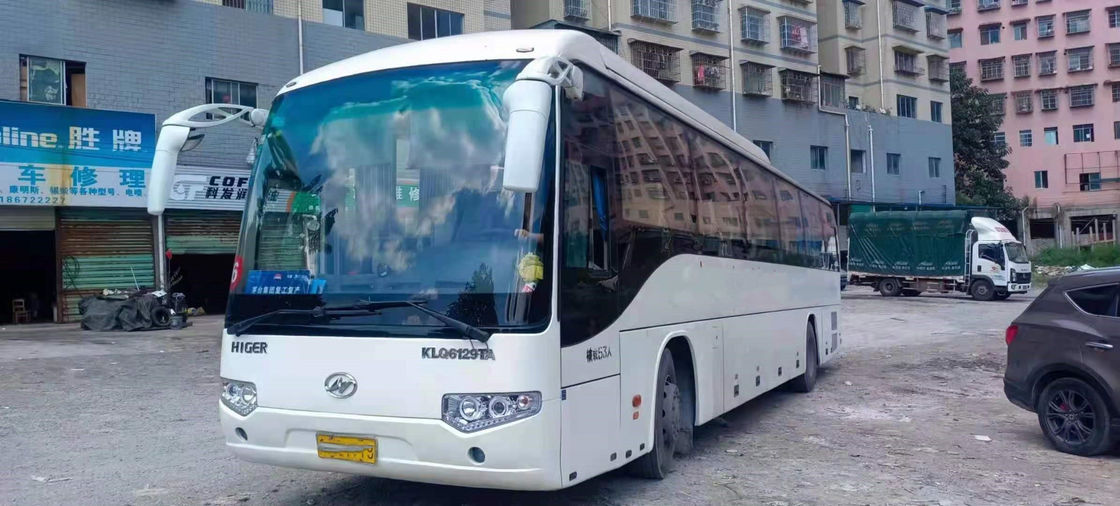 Used Coach Bus Model KLQ6129 Used Higer Bus 53 Seats Good Passenger Bus Double Doors Steel Chassis Low Kilometer