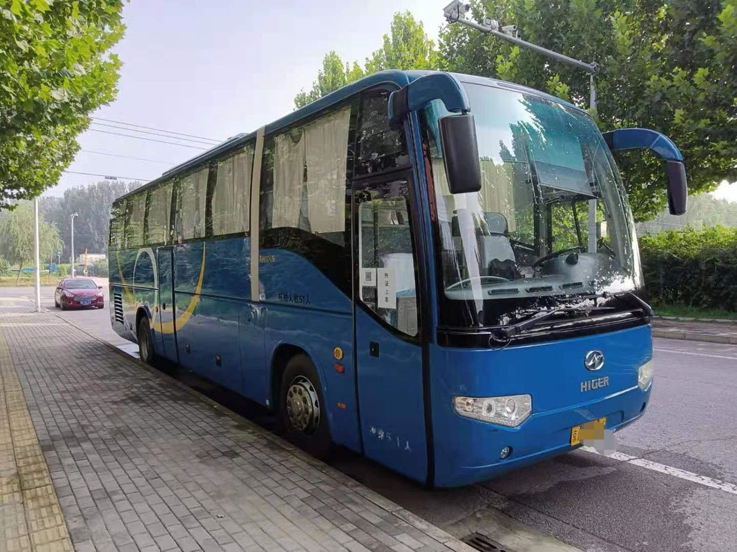 Used Higer Bus Coach Airbag Chassis Tourist Coach Dingle Door With AC/TV 51seats