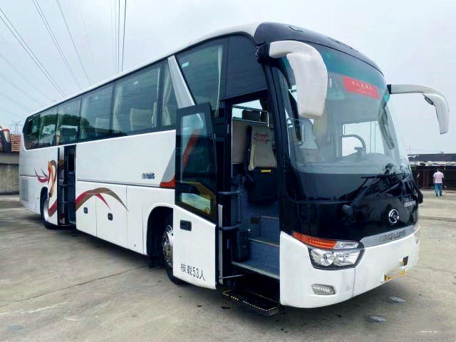 Used Kinglong Bus 53 Seats Double Doors Used Coach Bus XMQ6129 Left Steering