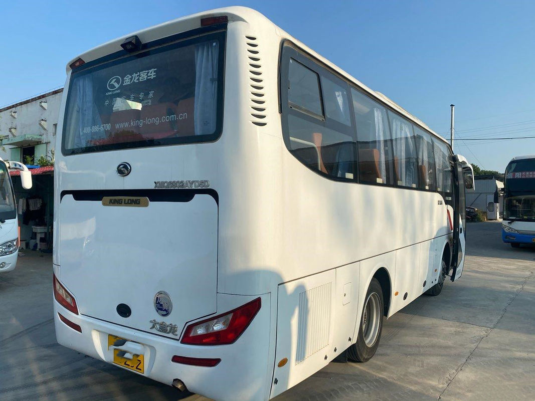 Used Tour Bus Kinglong XMQ6802 Used Bus 34 Seats Yuchai Engine Euro 5 Steel Chassis High Quality