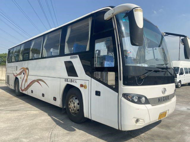Double Doors Used 47 Seats Higer Coach Buses Used LHD KLQ6115 Yuchai Engine