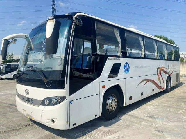 Double Doors Used 47 Seats Higer Coach Buses Used LHD KLQ6115 Yuchai Engine