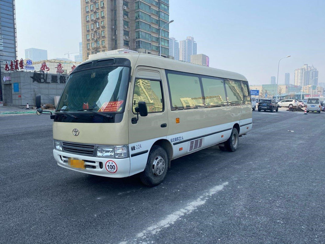 22 Seats 2012 Year Left Hand Steering Used  Toyota Coaster Bus  2TR Gasoline Engine