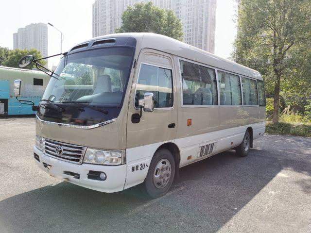 Toyota Coaster Used Bus With Full Equipment 20 Seats Used Mini Bus In 2012 Year Sliding Window Gasoline Munual Bus