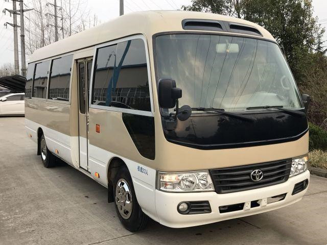 Second-hand Toyota Coaster Bus 3TR Gasoline Bus Used 23 Seats Mini Buses in 2013 Year Use