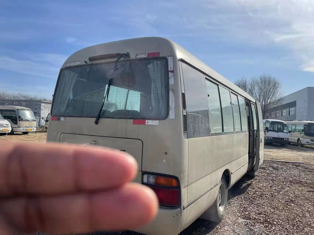 Japan Toyota Coaster Bus Gasoline Mini Bus Use For West Africa 23-30seats