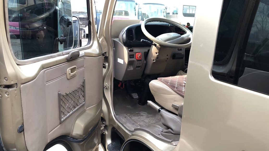 Mini Buses 23 Seater Toyota Coster Bus Mini School Bus Gasoline Engine Antomatic Door