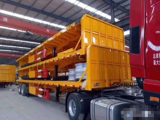 Heavy Duty Flatbed 13m  Low-Bed Semi-Trailer For Factory Container Use