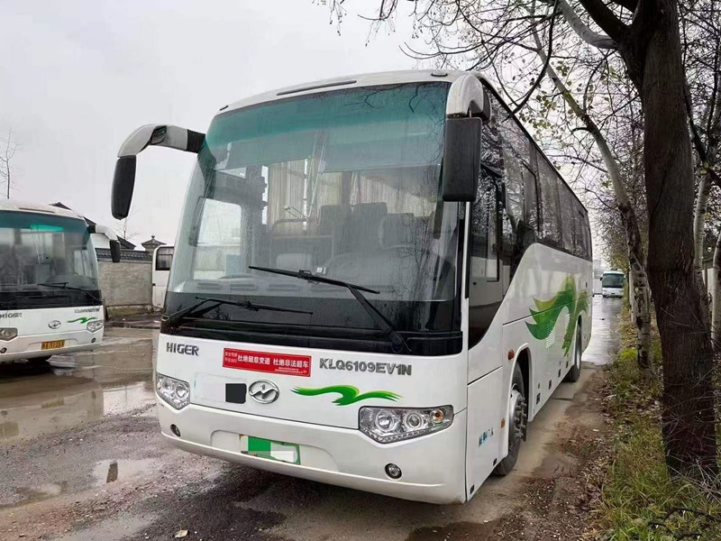 47 Seats Electric Used Higer Bus KLQ6109ev Used Coach Bus New Fuel No Accident