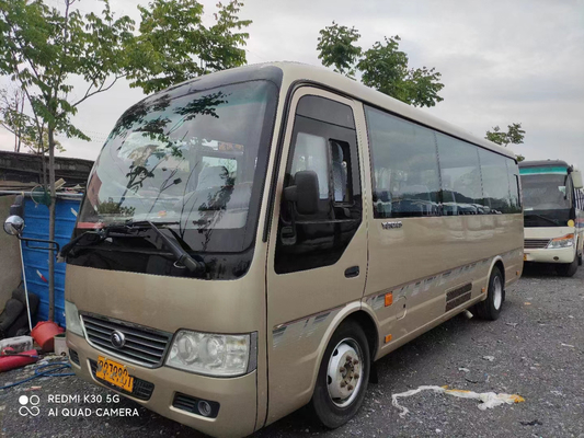 Second Hand Yutong Coaster Bus 21seats Automatic Door Front Engine ZK6708