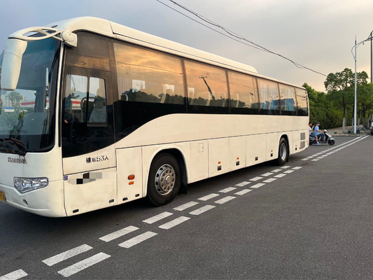 Air Suspension Higer Brand Used Coach Bus 53 Seater Double Doors Wp.7 Diesel Engine KLQ6129