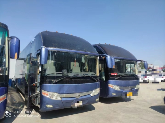 Luxury Coach Used Yutong ZK6127 55seater Bus Plate Spring Suspension Left Steering