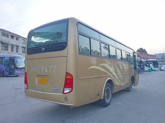 Coach Second Hand Yutong Bus Plate Spring Suspension Yuchai 160hp 35seats Front Engine