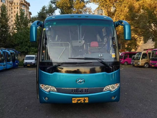 Luxury Higer KLQ6796 Used Coach Buses 34 Seats LHD Rear Engine 147kw Plate Spring Suspension